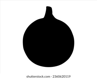 Onion silhouette vector art white background