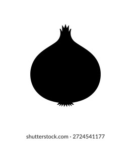 Design de ilustração plana vetor silhueta cebola.