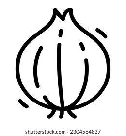 Onion Simple Line Icon Logo Symbol