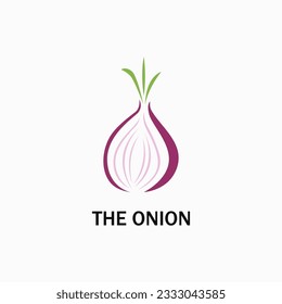 Onion Simple Vector Design. Illustration of Farm Fresh Vegetables. Healthy Food Icon.