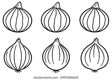 Onion Sketch in Monochrome Grace