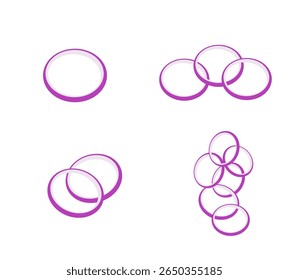 onion sliced rings set collection useful for food cooking designs
