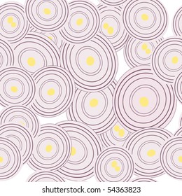 Onion slices background illustration, pattern