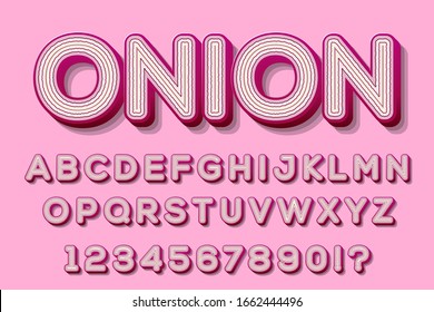 Onion spices style alphabet text effect