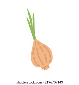Onion. Spring collection. Flat vector illustration