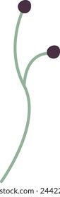 Onion Sprout Microgreen Vector Illustration