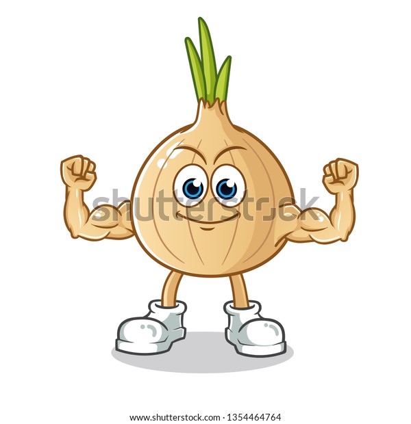 Onion Strong Muscle Mascot Vector Cartoon Stock Vector (Royalty Free) 1354464764