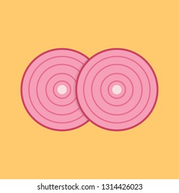 Onion symbol vector. logo design.