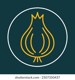 Onion trendy icon deceptive abstract vector illustration colorful artwork beautiful design.eps