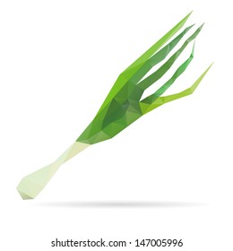 Onion triangle shape abstract isolated on a white backgrounds