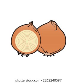 arte vectorial de cebolla, icono y gráfico