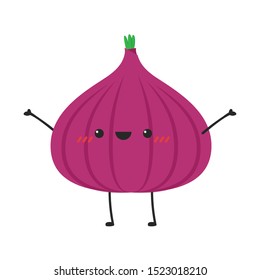 Onion vector. Onion character design. wallpaper. mascot.