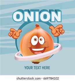 onion vector character illustration