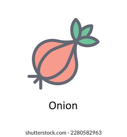 Onion Vector  Fill outline Icons. Simple stock illustration stock