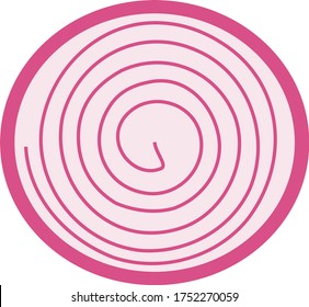 onion vector flat color icon 