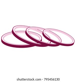onion vector. free space for text.