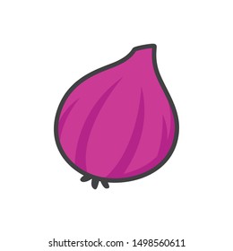 Onion vector graphics flat icon