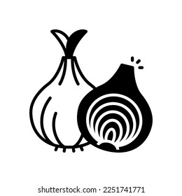 Onion vector icon glyph icon style.Can be used for wedding invitations, card designs and background design