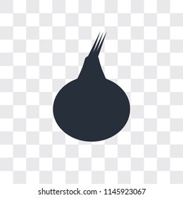 Onion vector icon isolated on transparent background, Onion logo concept