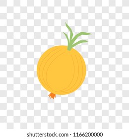 Onion vector icon isolated on transparent background, Onion logo concept