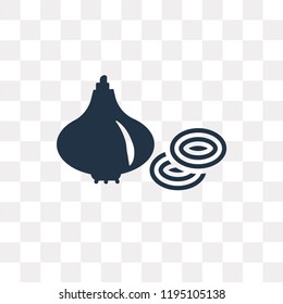 Onion vector icon isolated on transparent background, Onion transparency concept can be used web and mobile