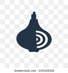 Onion vector icon isolated on transparent background, Onion transparency concept can be used web and mobile