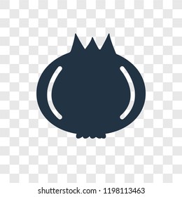 Onion vector icon isolated on transparent background, Onion transparency logo concept
