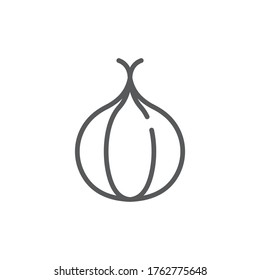 Onion vector icon symbol isolated on white background