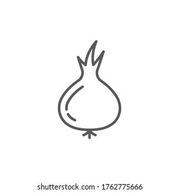 Onion vector icon symbol isolated on white background