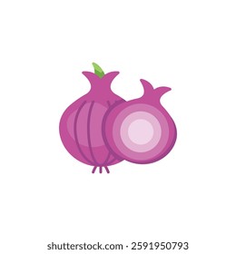 onion vector icon. Vegetable icon flat style. perfect use for logo, presentation, website, and more. modern icon design color style