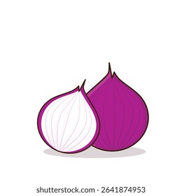 Onion. onion vector illustration. onion cartoon