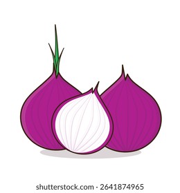Onion. onion vector illustration. onion cartoon