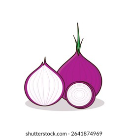 Onion. onion vector illustration. onion cartoon
