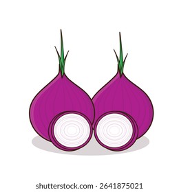 Onion. onion vector illustration. onion cartoon