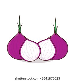 Onion. onion vector illustration. onion cartoon
