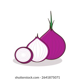 Onion. onion vector illustration. onion cartoon