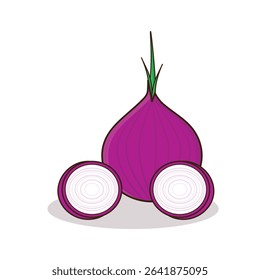 Onion. onion vector illustration. onion cartoon