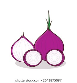 Onion. onion vector illustration. onion cartoon