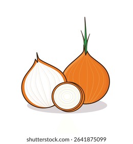 Onion. onion vector illustration. onion cartoon