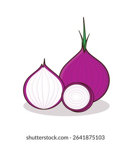Onion. onion vector illustration. onion cartoon