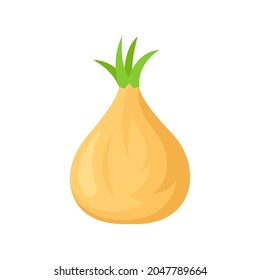 Vector de cebolla, ilustración vectorial de cebolla aislada en fondo blanco
