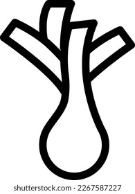 Zwiebel, Vektorgrafik auf transparentem Hintergrund. Hochwertige Symbole. Dünne Vektorsymbole für Konzept und Grafikdesign.