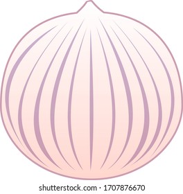 Icono vectorial de cebolla, icono vegetal