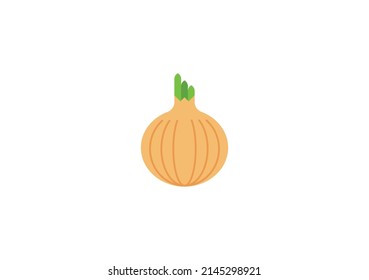 Onion Vector Isolated Emoticon. Onion Icon