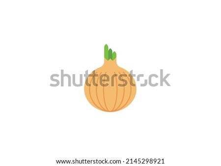 Onion Vector Isolated Emoticon. Onion Icon