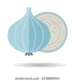 Onion vector isolated icon. Barbecue and bbq grill sign. Vegetable. Graph symbol for cooking web site and apps design, logo, app, UI