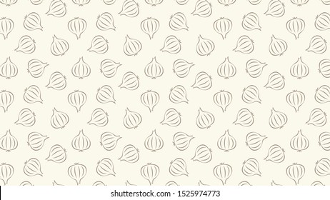 Onion vector. Onion pattern wallpaper. Onion doodle symbol. background.