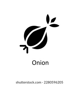 Onion Vector   Solid Icons. Simple stock illustration stock