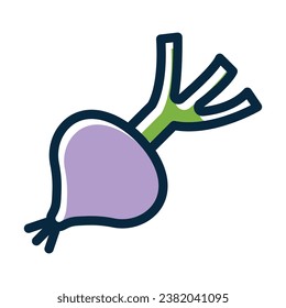 Onion Vector Thick Line Filled Dark Colors Icons For Personal And Commercial Use.
