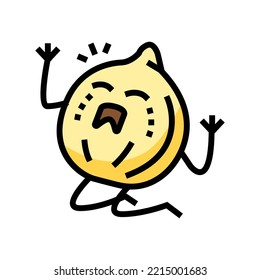 onion vegetable character color icon vector. onion vegetable character sign. isolated symbol illustration